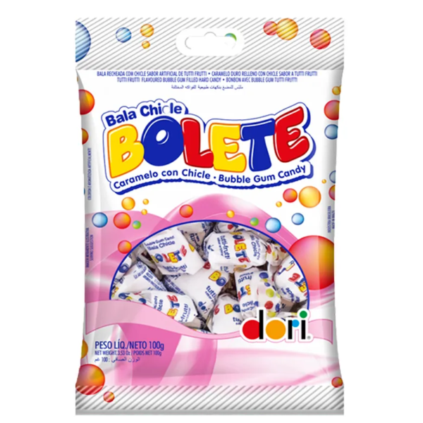 BALA CHICLETE BOLETE TUTTI FRUT DORI 100G