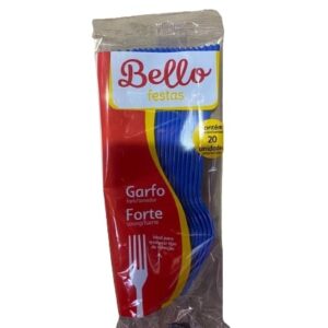 Garfo Linha Forte Ps Azul Bello Festas 20Un