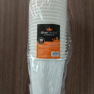 Copo De Papel Branco Silver Plastic 360Ml